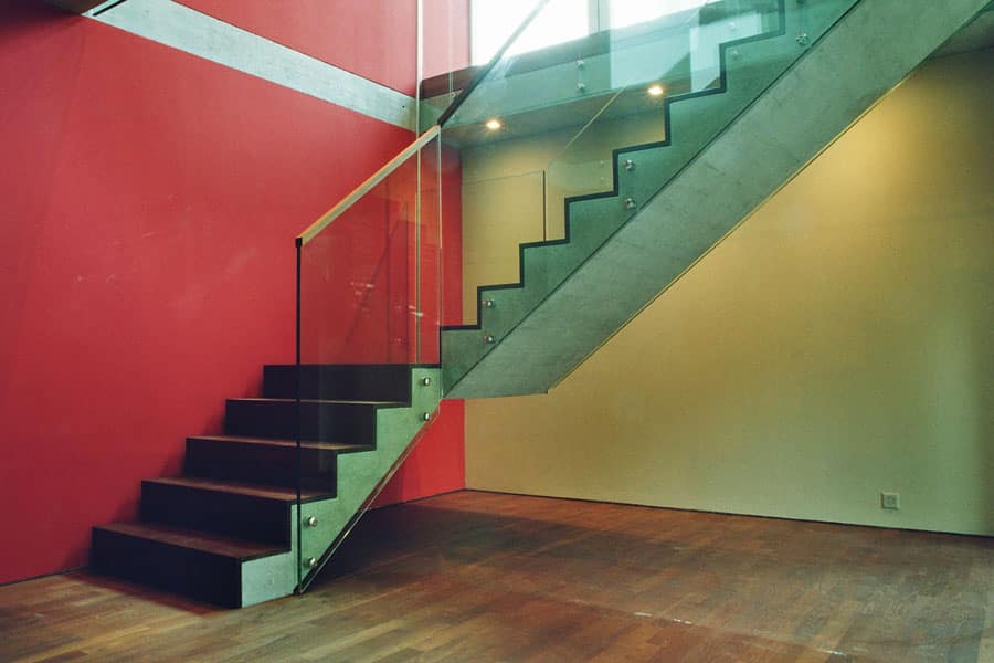 Glass staircase, private adjoining houses