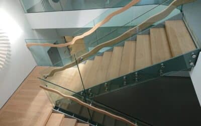 Office glass stair railing