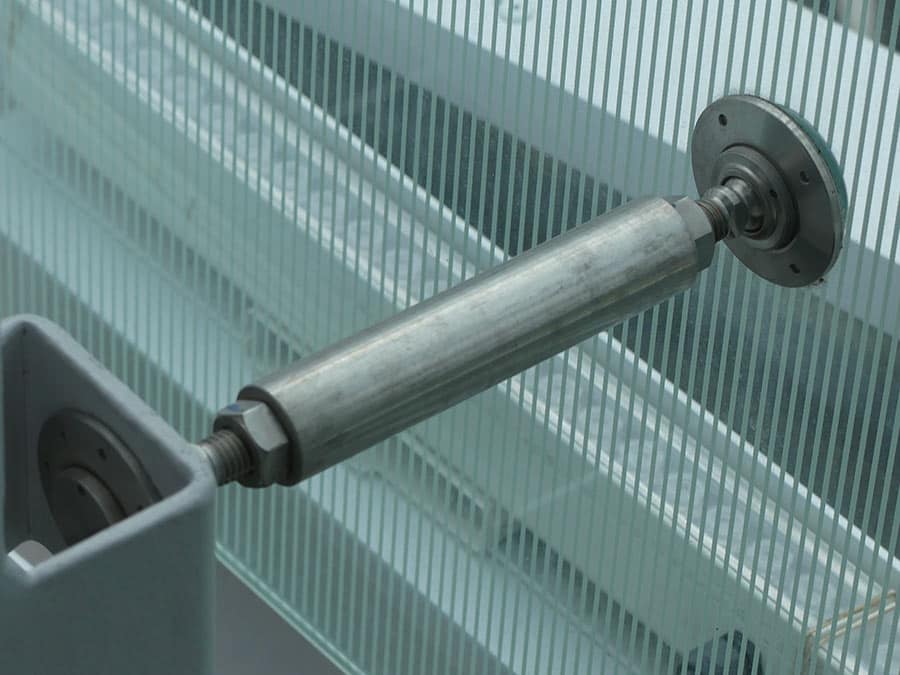 Swivel fitting - rotule - for structural bolted glass - countersunk head - seismic option available