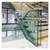 Handrail bracket on glass for balustrades - round design