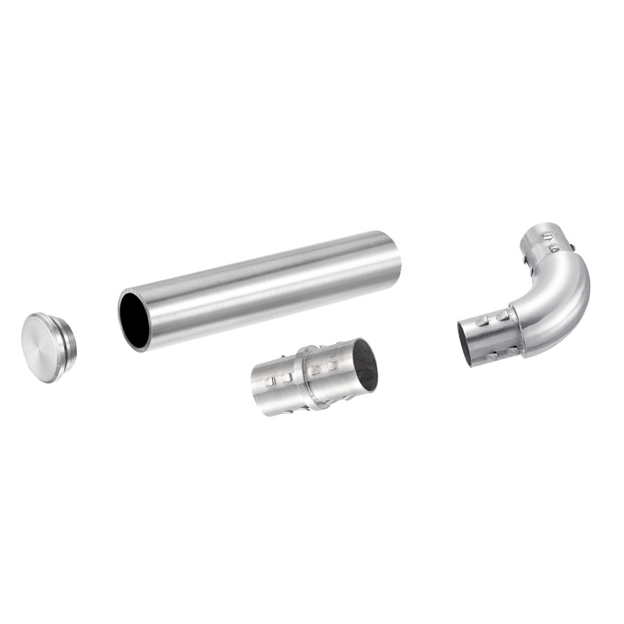 Handrail for glass balustrades ø 48,3 mm round tube - stainless steel AISI 304, 316