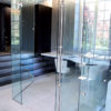Stainless steel bar system 304 for glass hinged doors - easy assembly - installation on transom