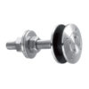 Swivel fitting for structural bolted glass - cylindrical head - for installation from the outside - low cost