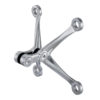 Spider Fitting with Plate for Point Fixed Architectural Glass - Thin Design - Stainless Steel AISI 316