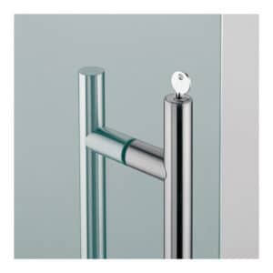 Modern handles in 316 Stainless Steel - Top and Bottom Lock