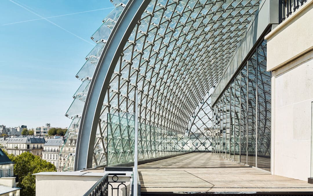 Estructura para techo en fragmentos de vidrio – boulevard haussmann