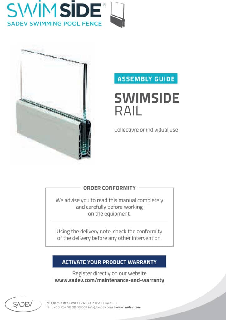 assembly guide swimside rail