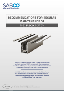 Recommendations for regular maintenance of the SABCO system